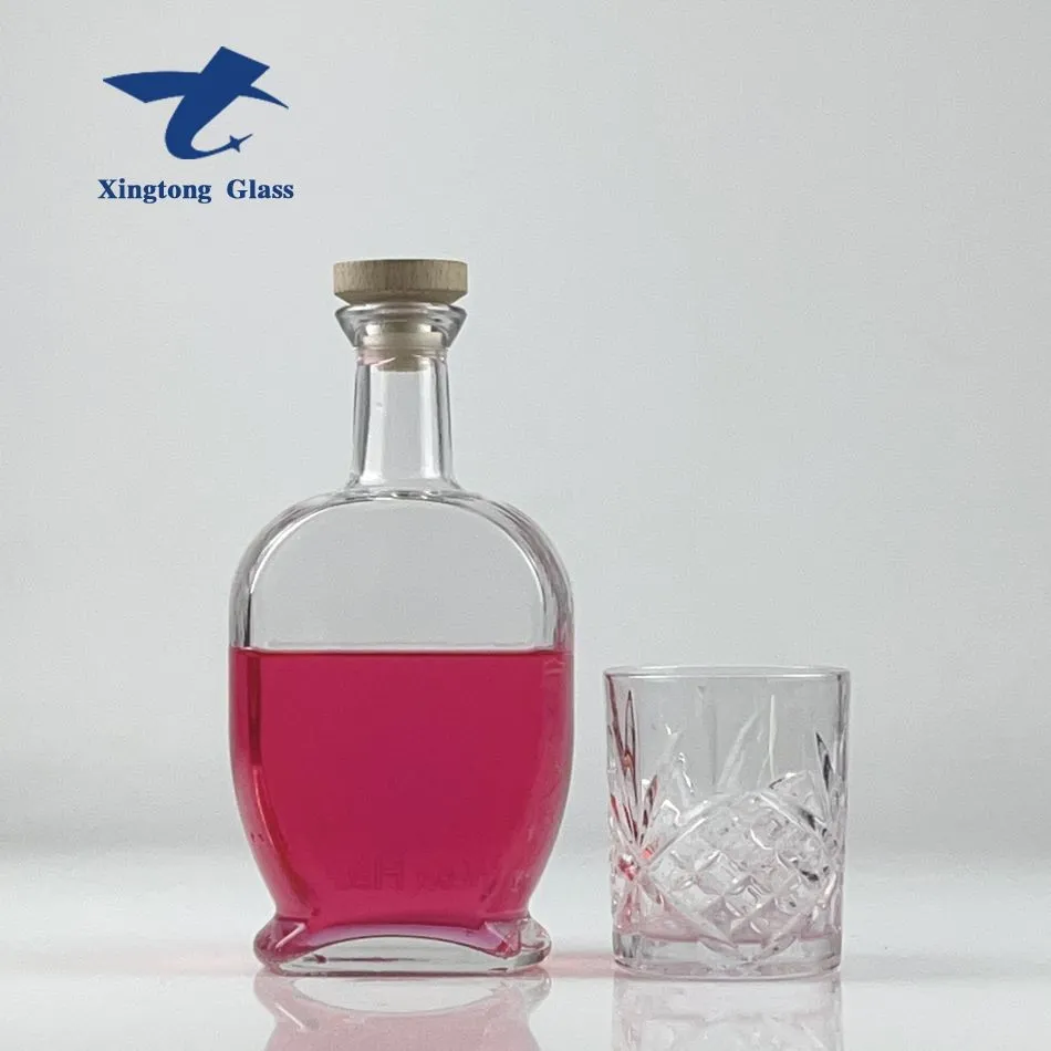 Tequila Glass Bottles 700ML With Crystal Cork
